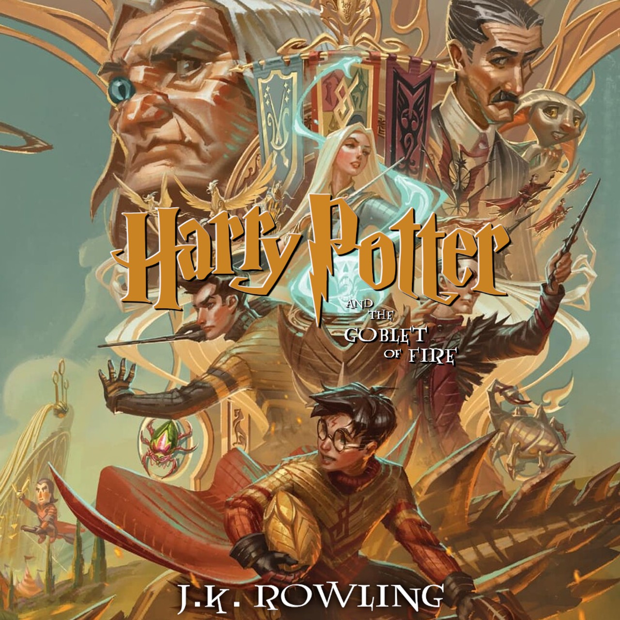 Audiobook cover for Harry Potter and the Goblet of Fire by J. K. Rowling