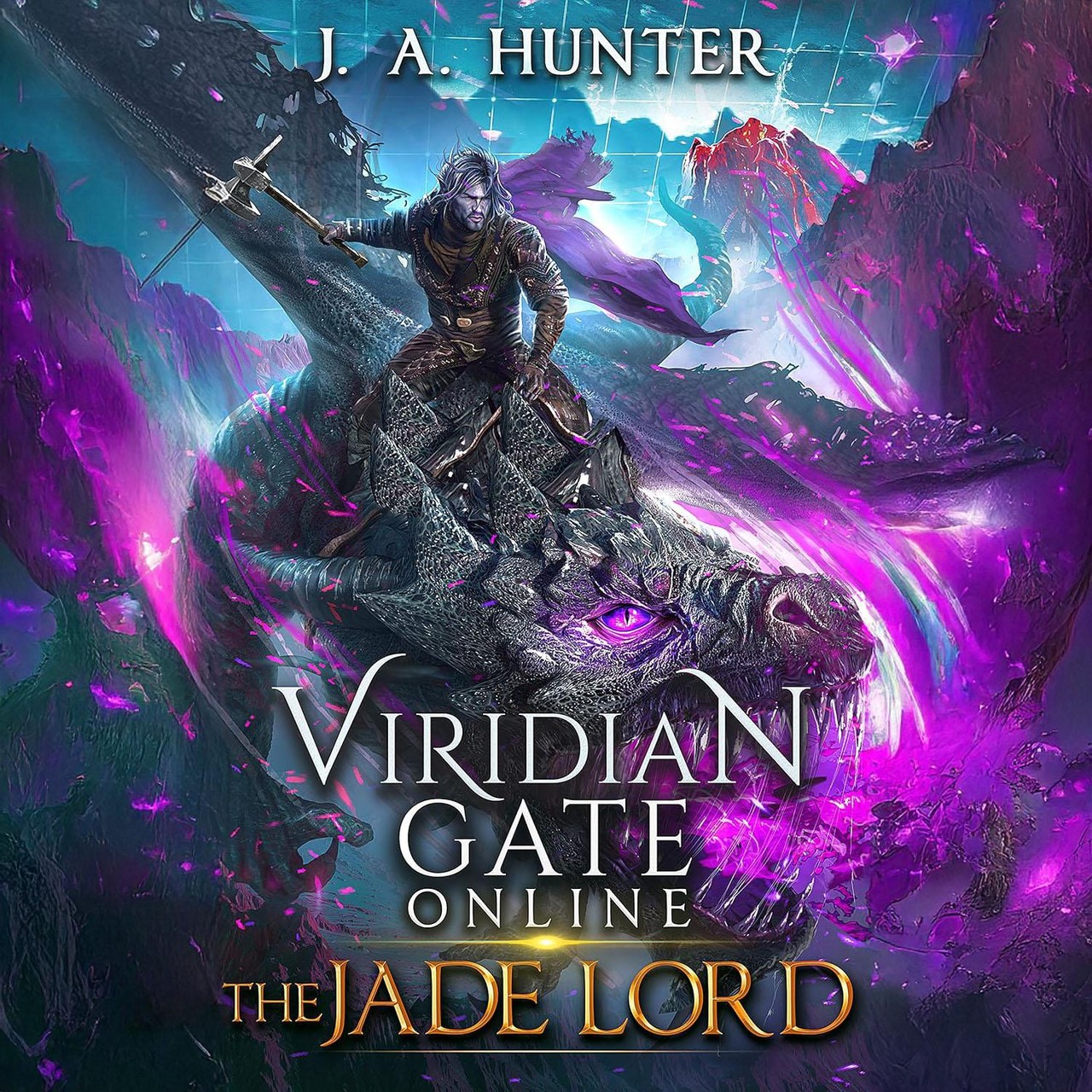Audiobook cover for Viridian Gate Online: The Jade Lord: A litRPG Adventure (The Viridian Gate Archives) (Volume 3)