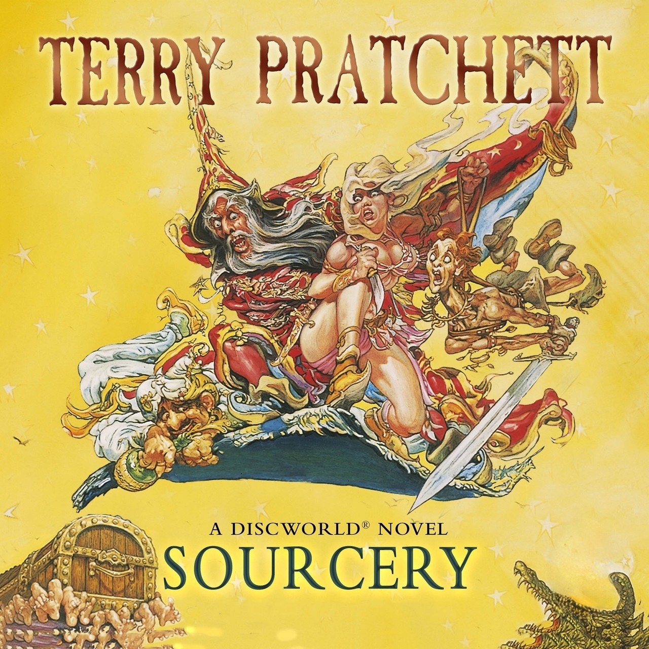 Audiobook cover for Sourcery