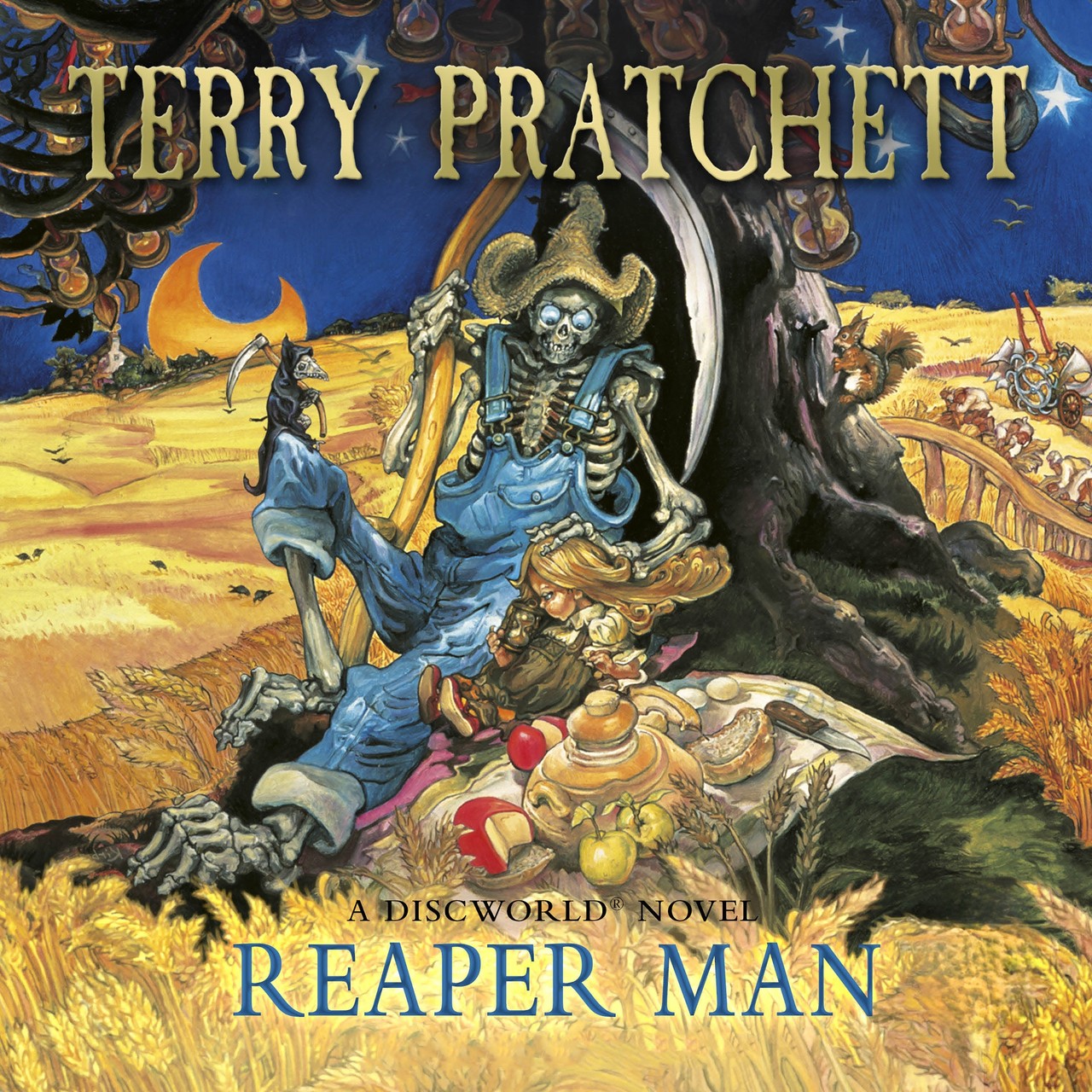 Audiobook cover for Terry Pratchett Discworld Two-Book Set:  Witches Abroad and Reaper Man
