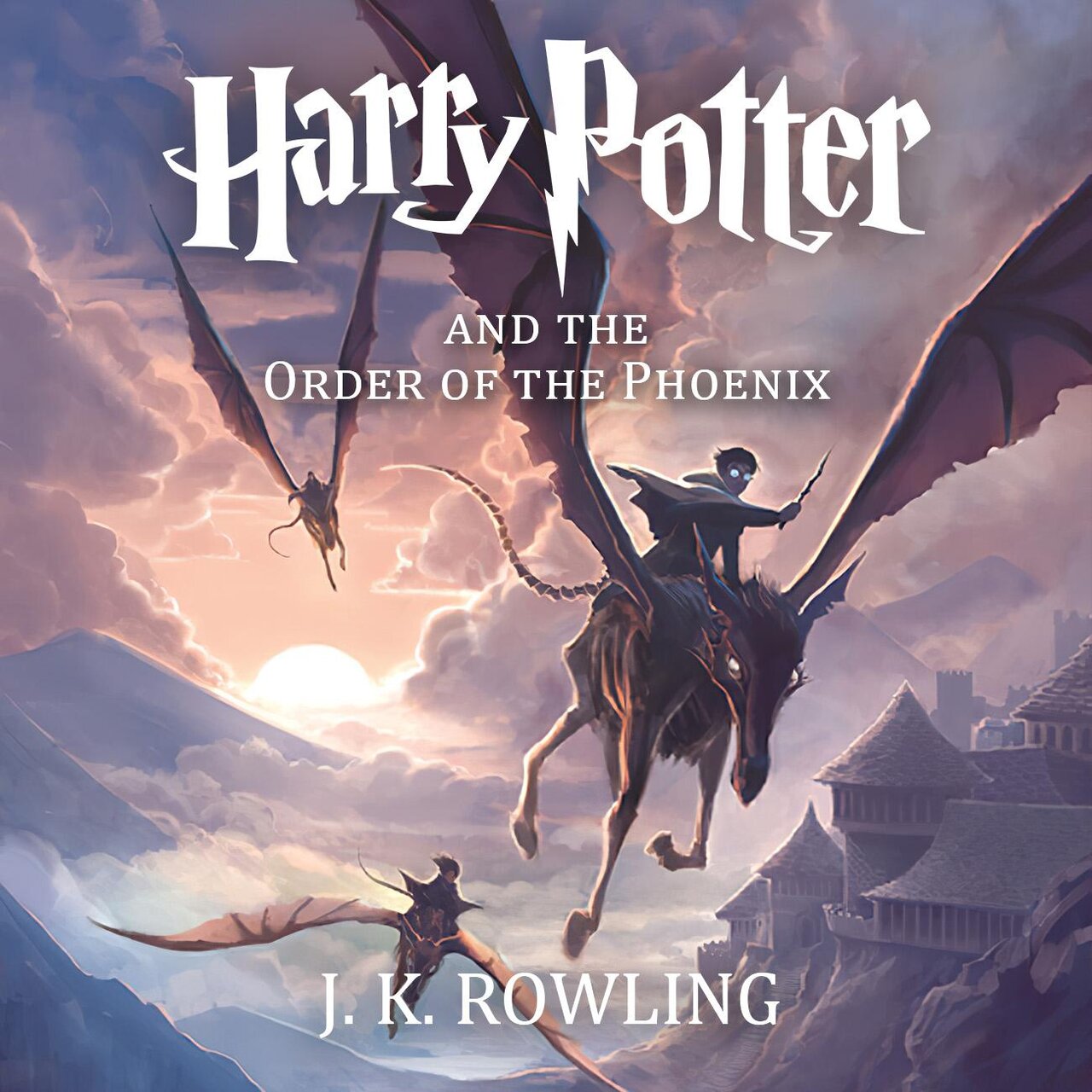 Audiobook cover for Harry Potter and the Order of the Phoenix by J. K. Rowling