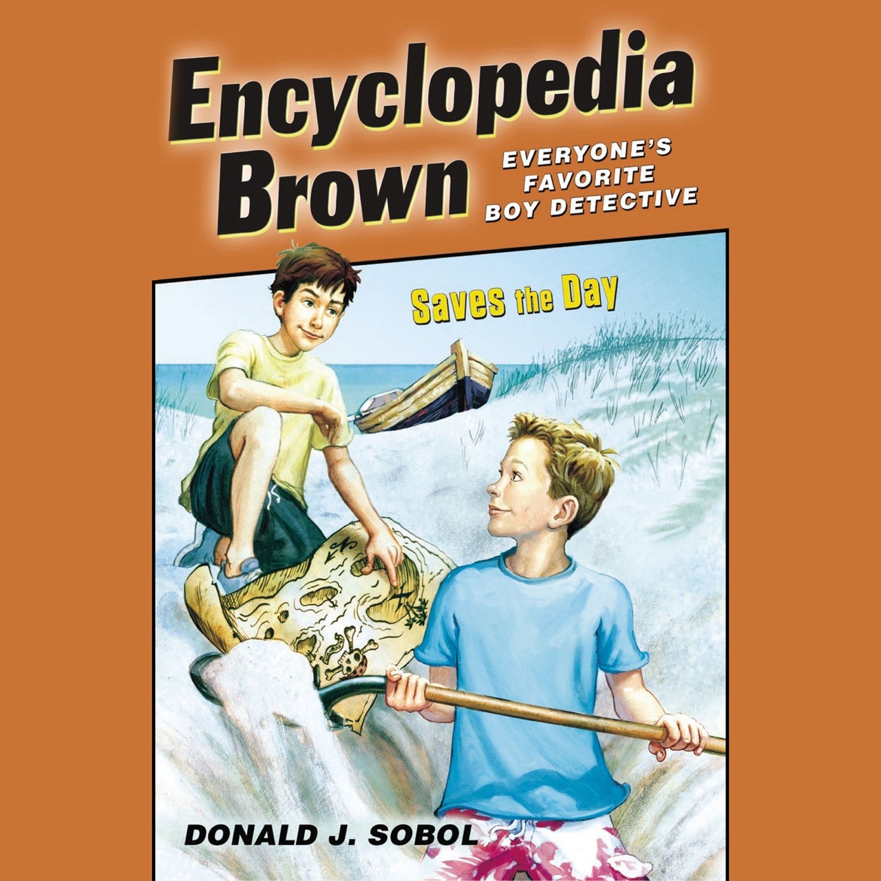 Audiobook cover for Encyclopedia Brown Saves the Day
