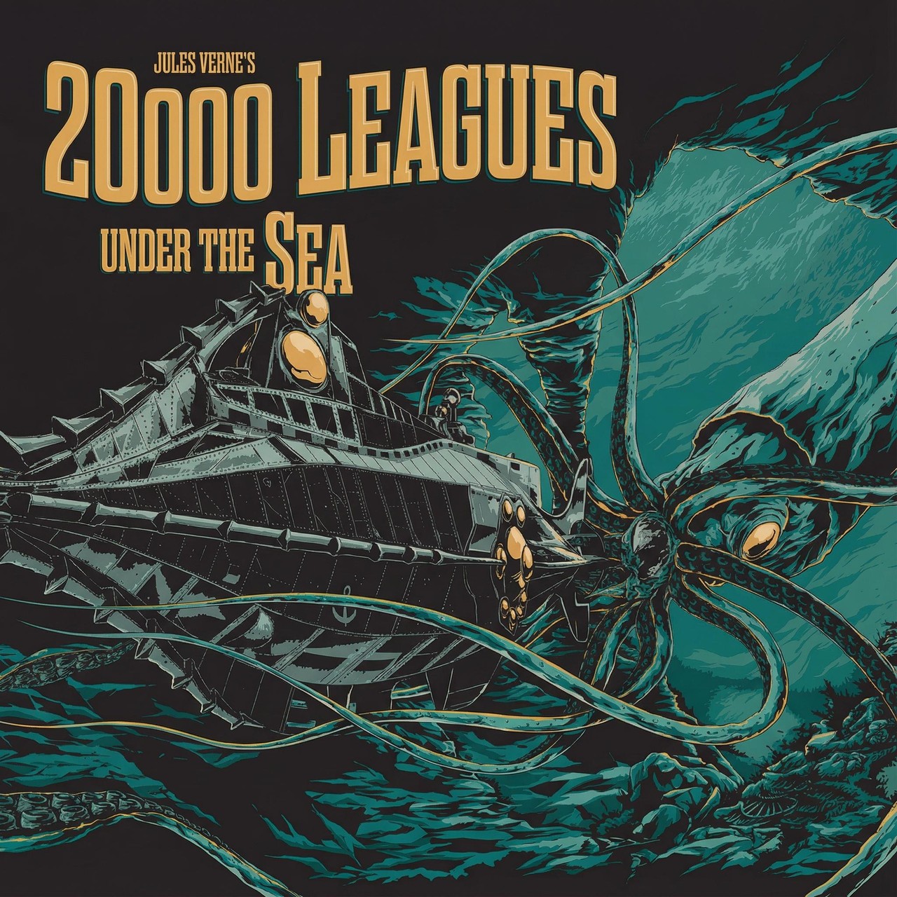 Audiobook cover for Twenty Thousand Leagues under the Sea