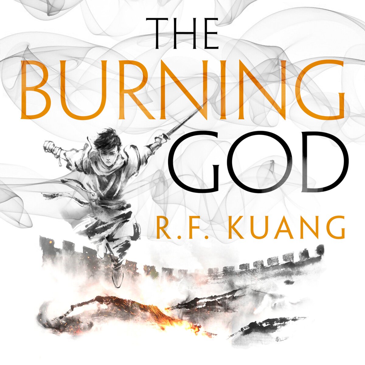 Audiobook cover for The Burning God