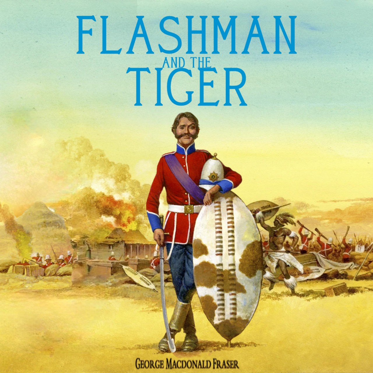 Audiobook cover for Flashman and the tiger and other extracts from The Flashman Papers