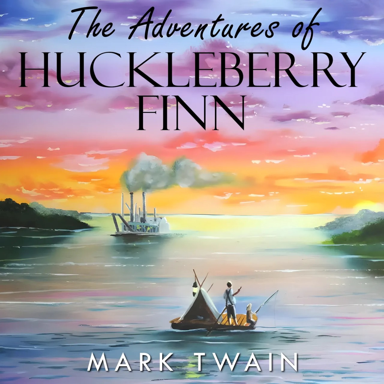 Audiobook cover for Adventures of Huckleberry Finn