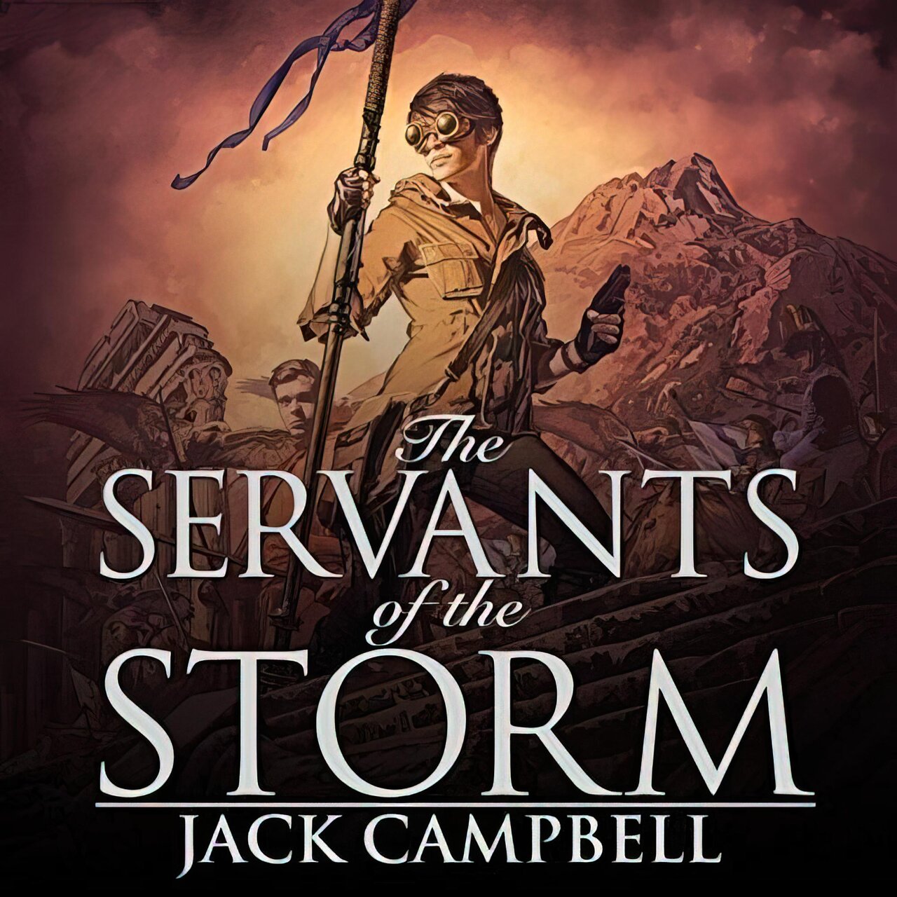 Audiobook cover for The Servants of the Storm (The Pillars of Reality Book 5)