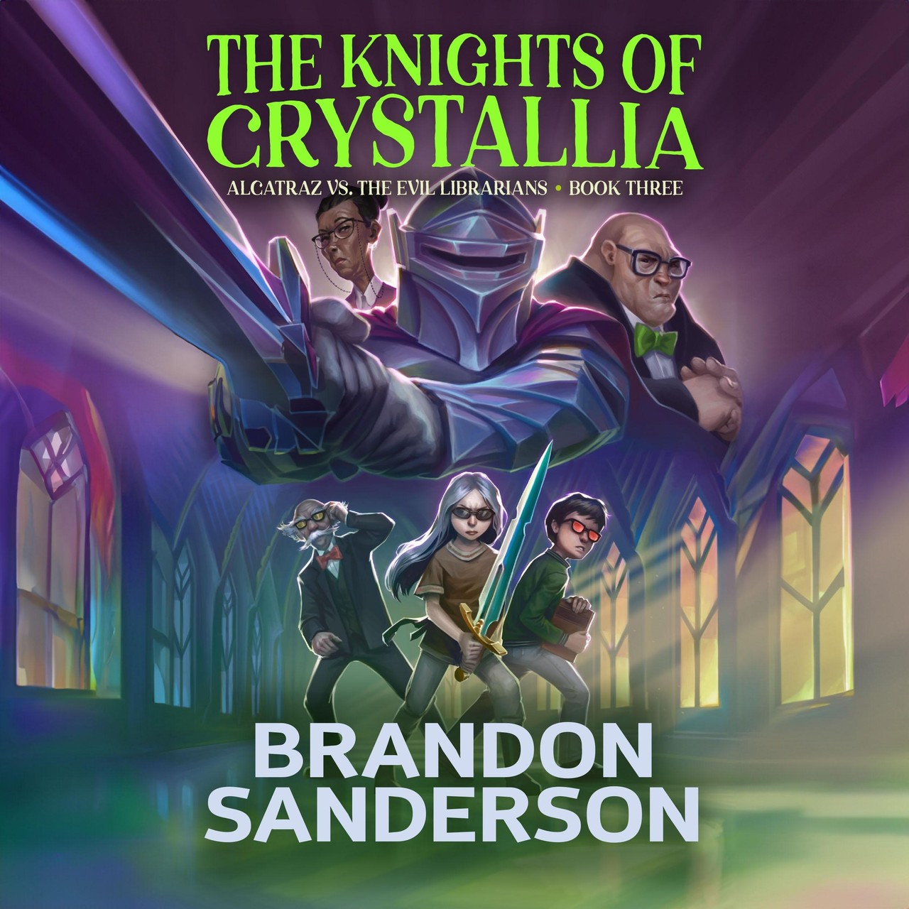 Audiobook cover for Alcatraz versus the Knights of Crystallia