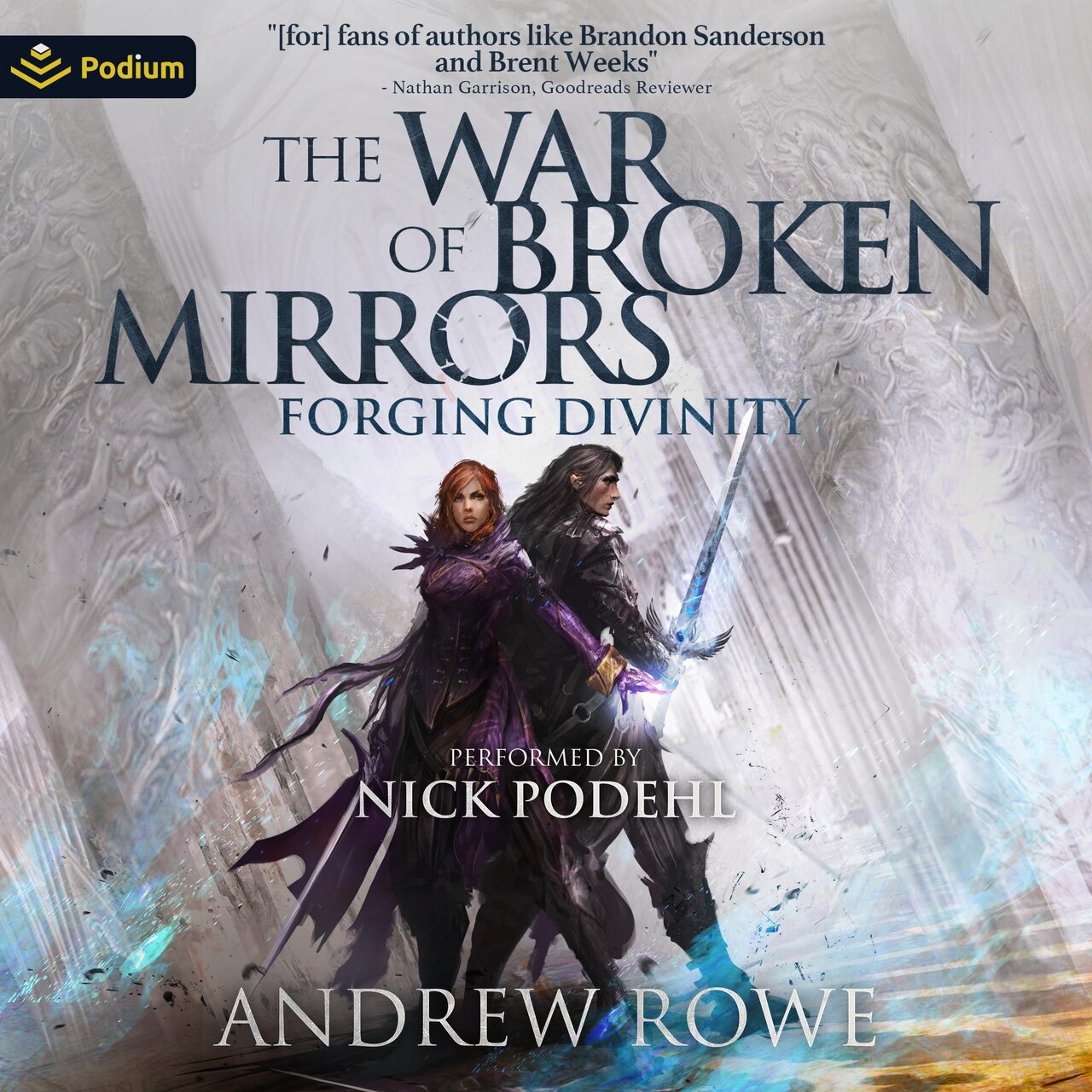 Audiobook cover for Forging Divinity (The War of Broken Mirrors)