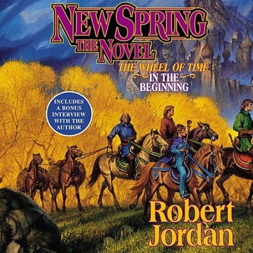 Audiobook cover for The Wheel of Time, Books 1-4: (The Eye of the World, The Great Hunt, The Dragon Reborn, The Shadow Rising, New Spring: The Novel)