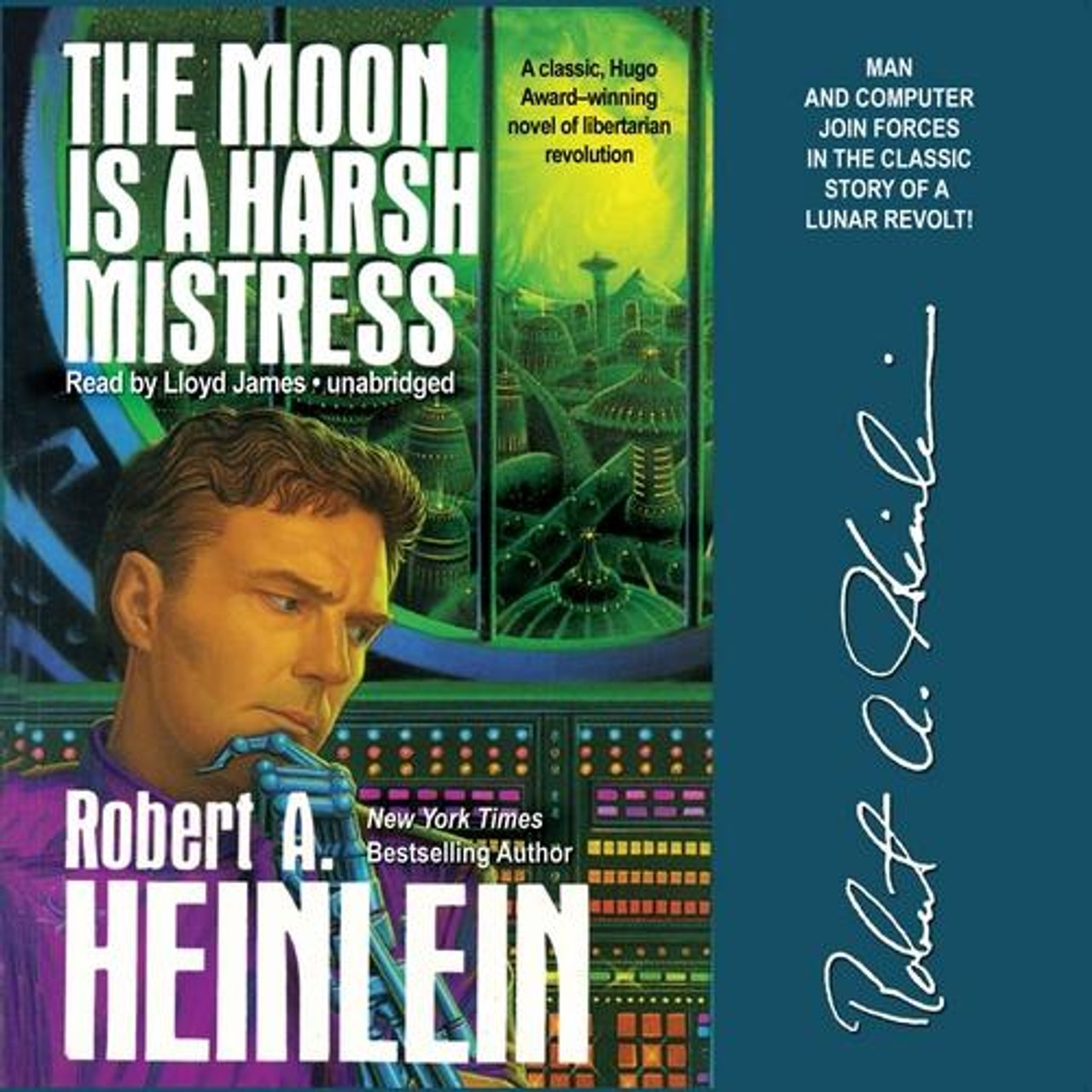 Audiobook cover for The moon is a harsh mistress
