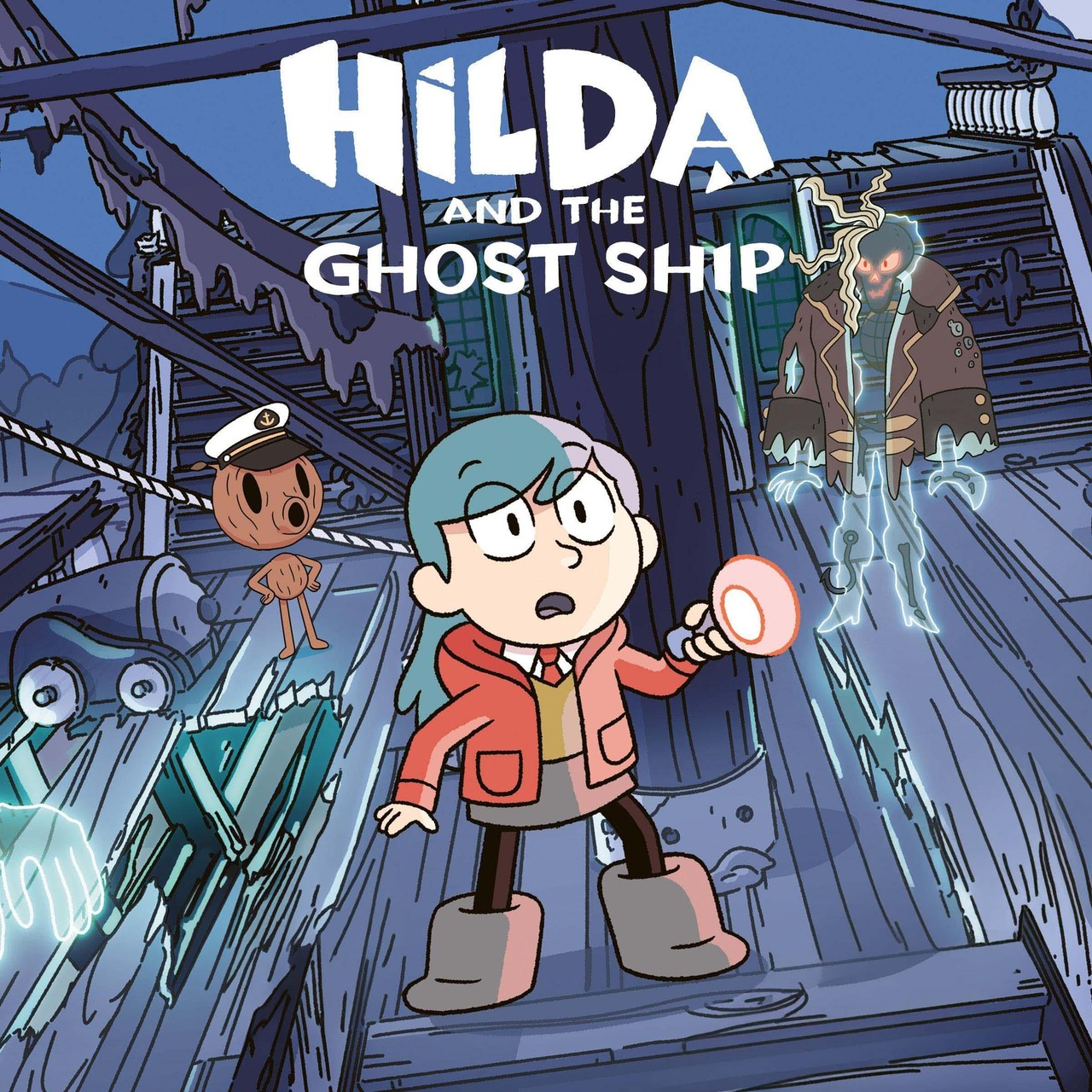 Audiobook cover for Hilda and the Ghost Ship