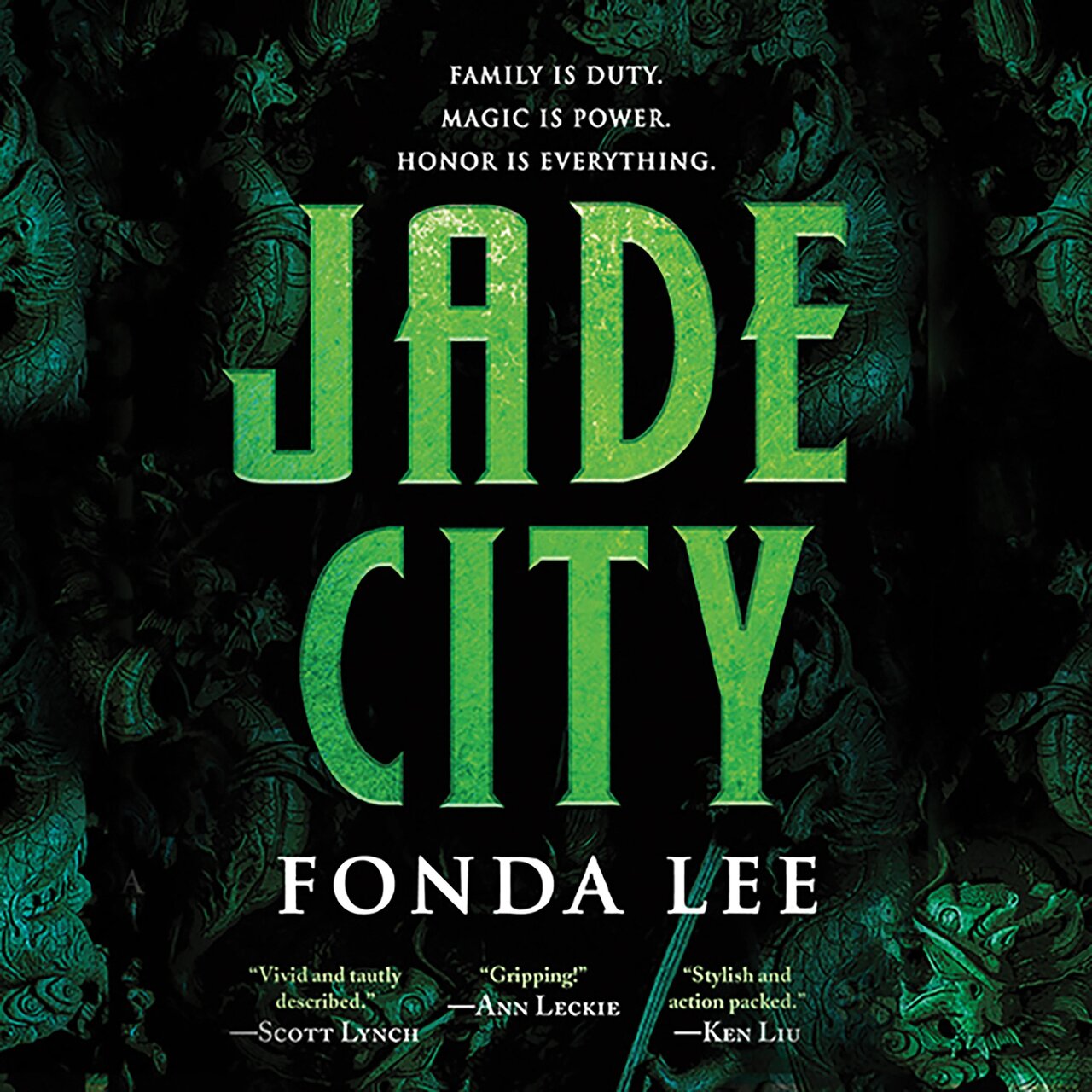 Audiobook cover for Jade City