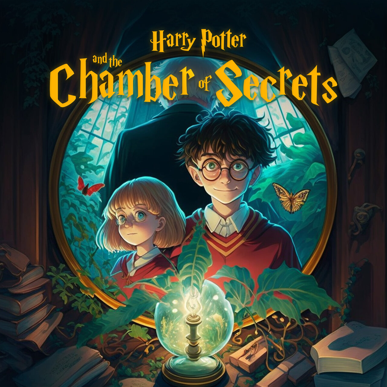Audiobook cover for Harry Potter and the Chamber of Secrets