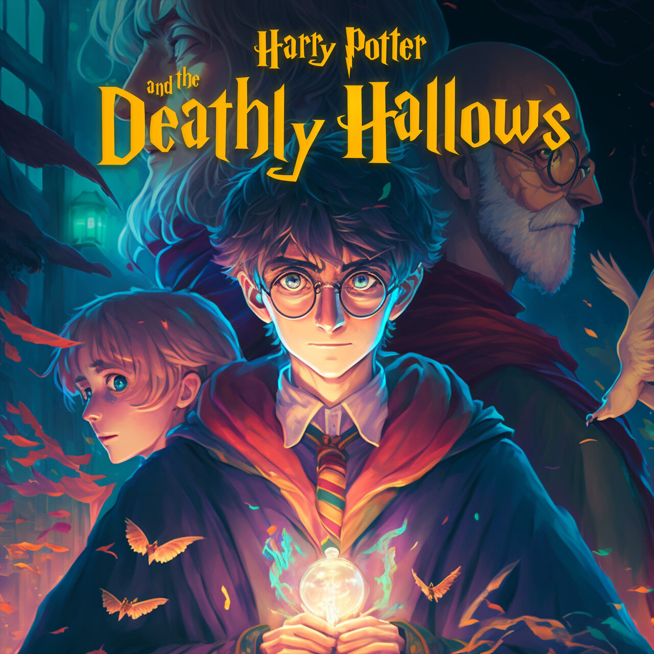 Audiobook cover for Harry Potter and the Deathly Hallows