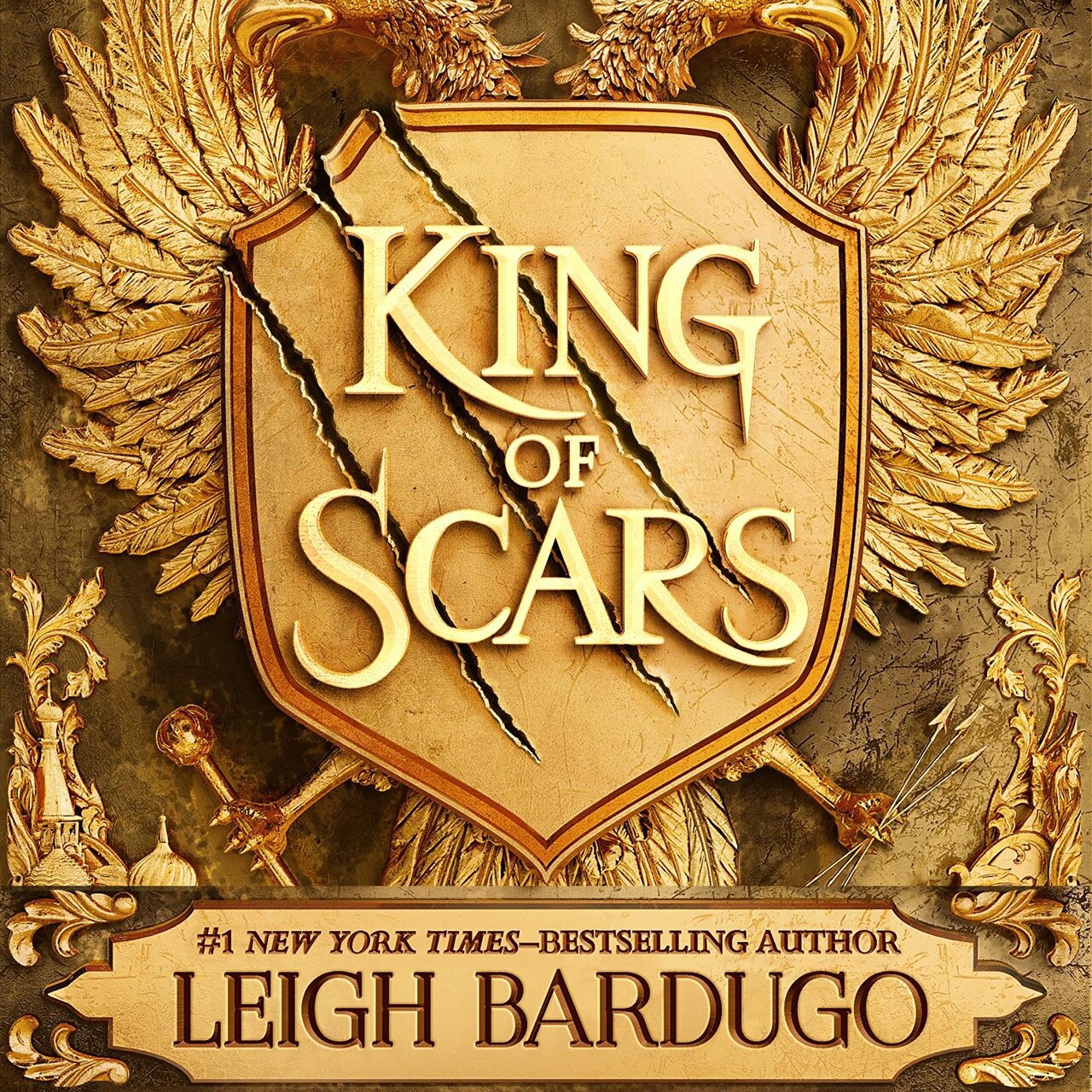 Audiobook cover for King of Scars/Ninth House/Six of Crows/Crooked Kingdom/Shadow and Bone/Siege and Storm/Ruin and Rising