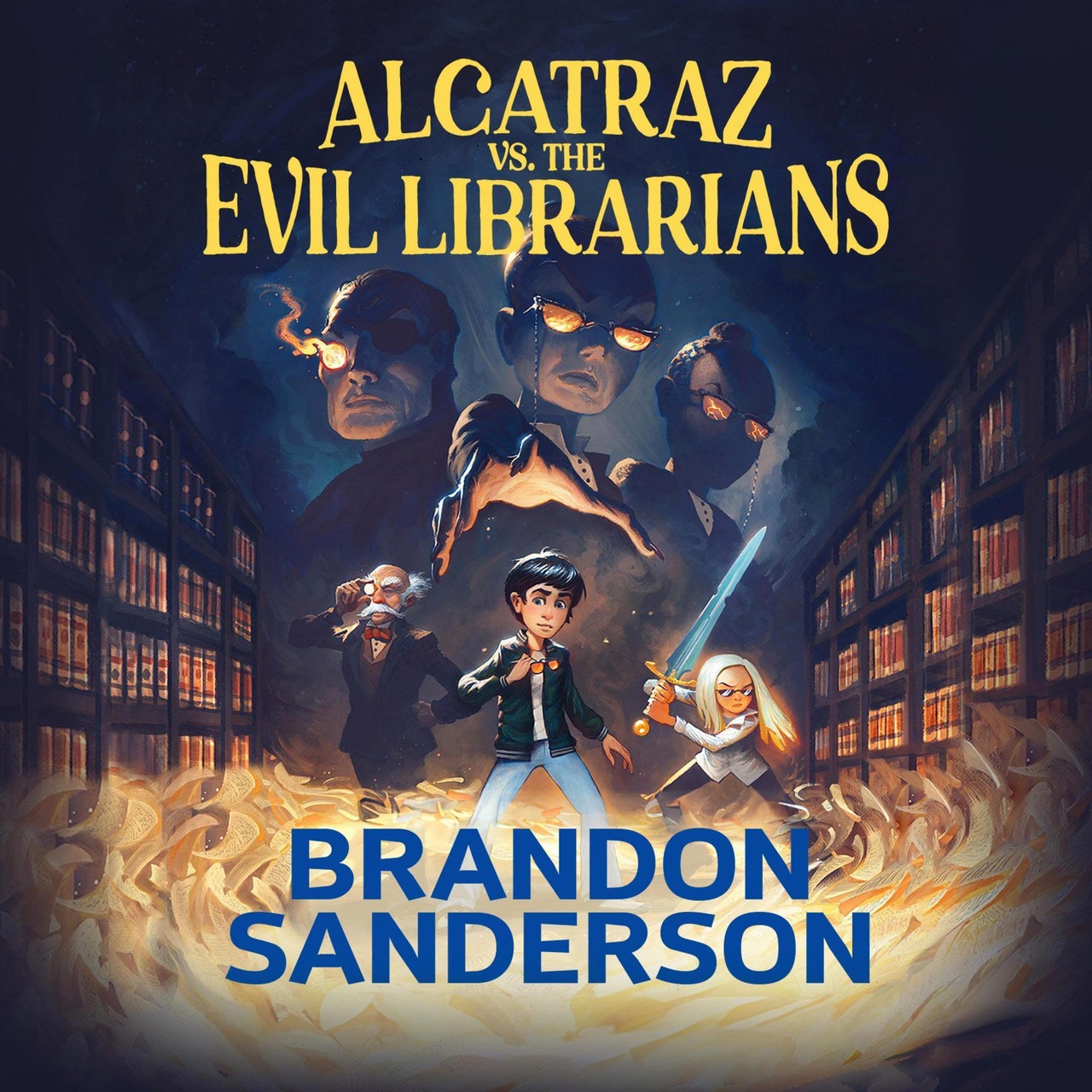 Audiobook cover for Alcatraz versus the Evil Librarians