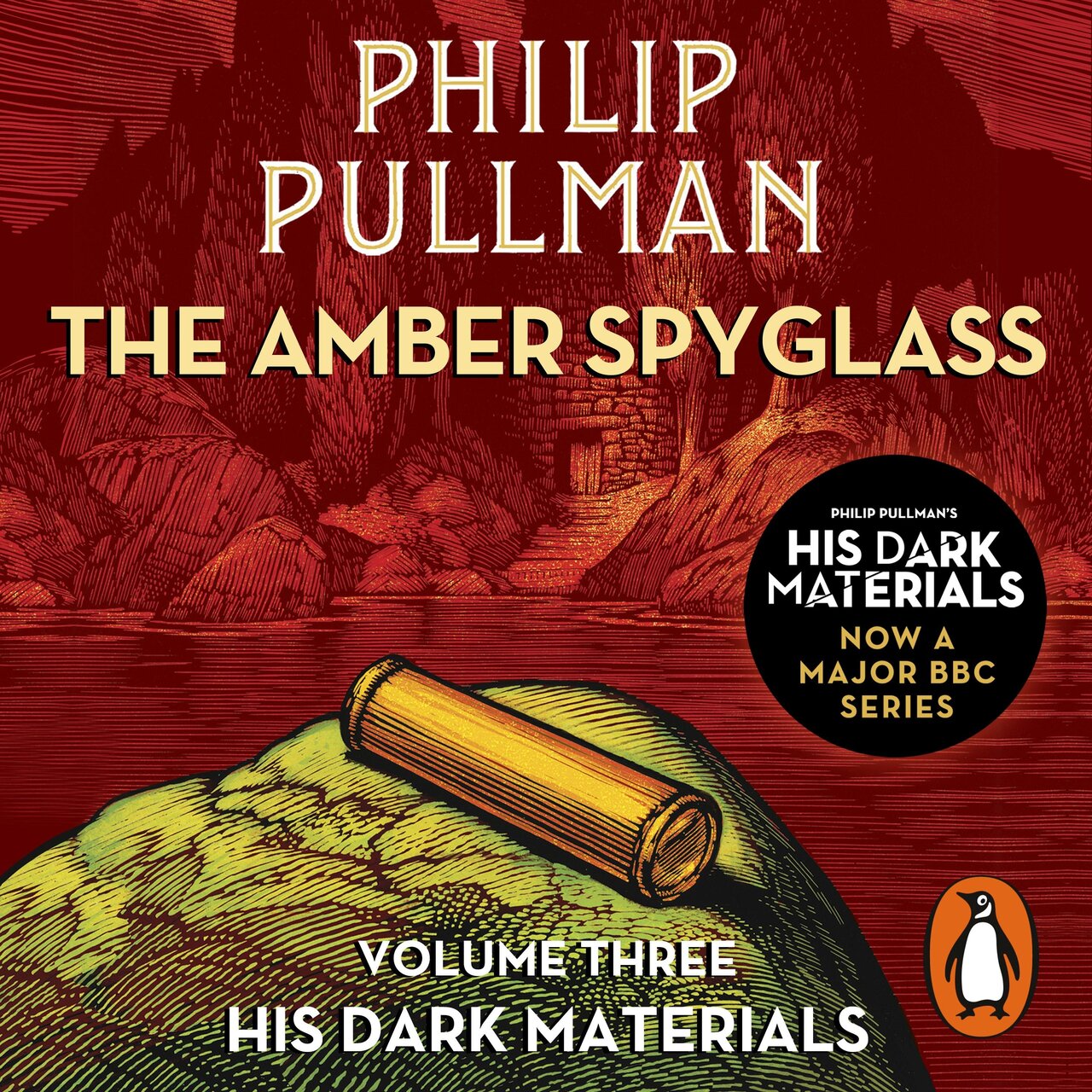 Audiobook cover for The Amber Spyglass