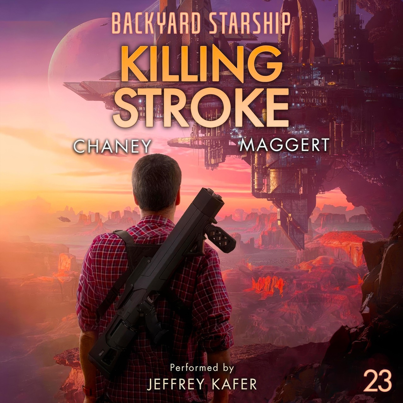 Audiobook cover for Backyard starship 