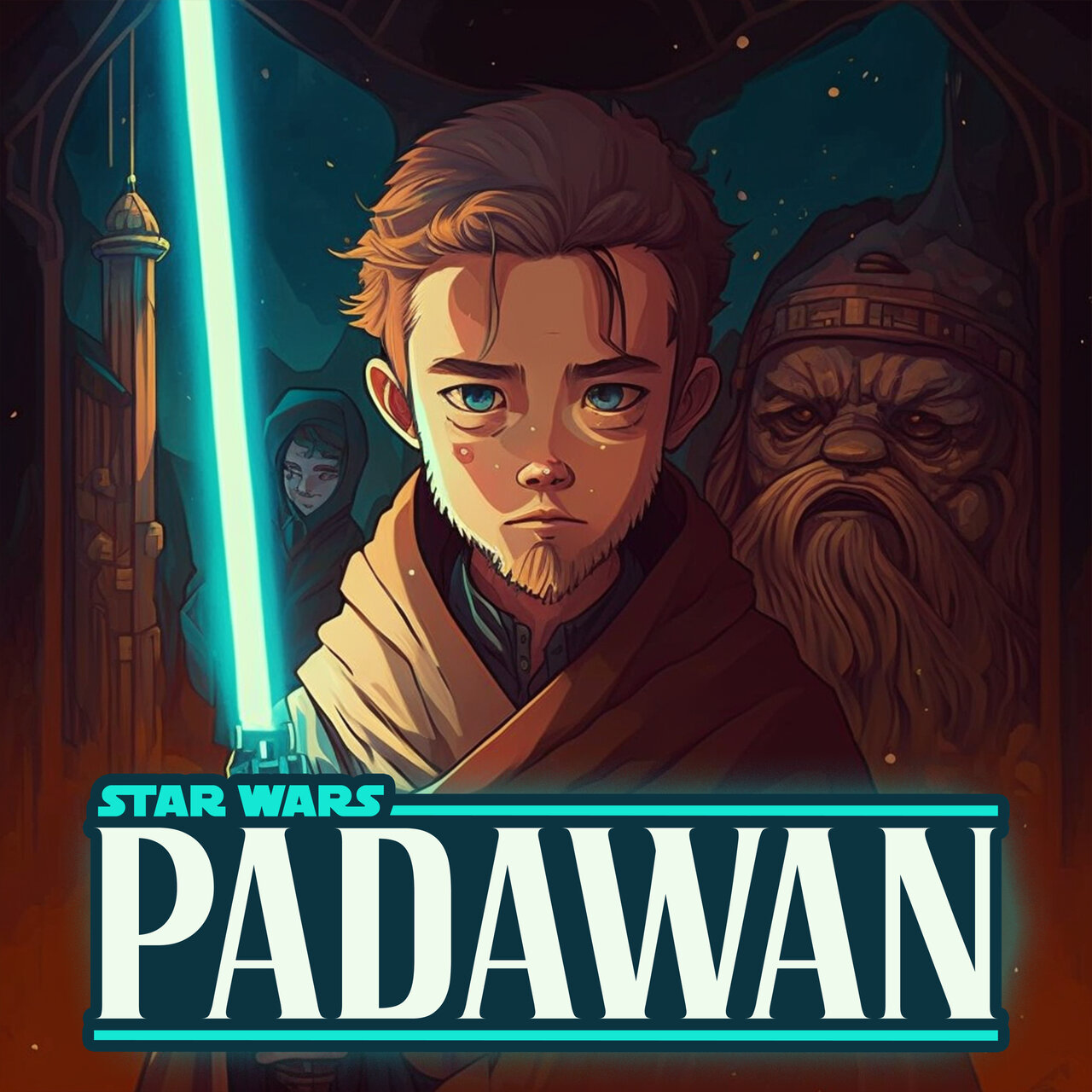 Audiobook cover for Star Wars. Padawan
