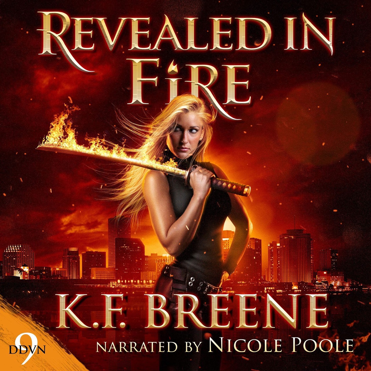 Audiobook cover for Revealed in Fire (Demon Days, Vampire Nights World)