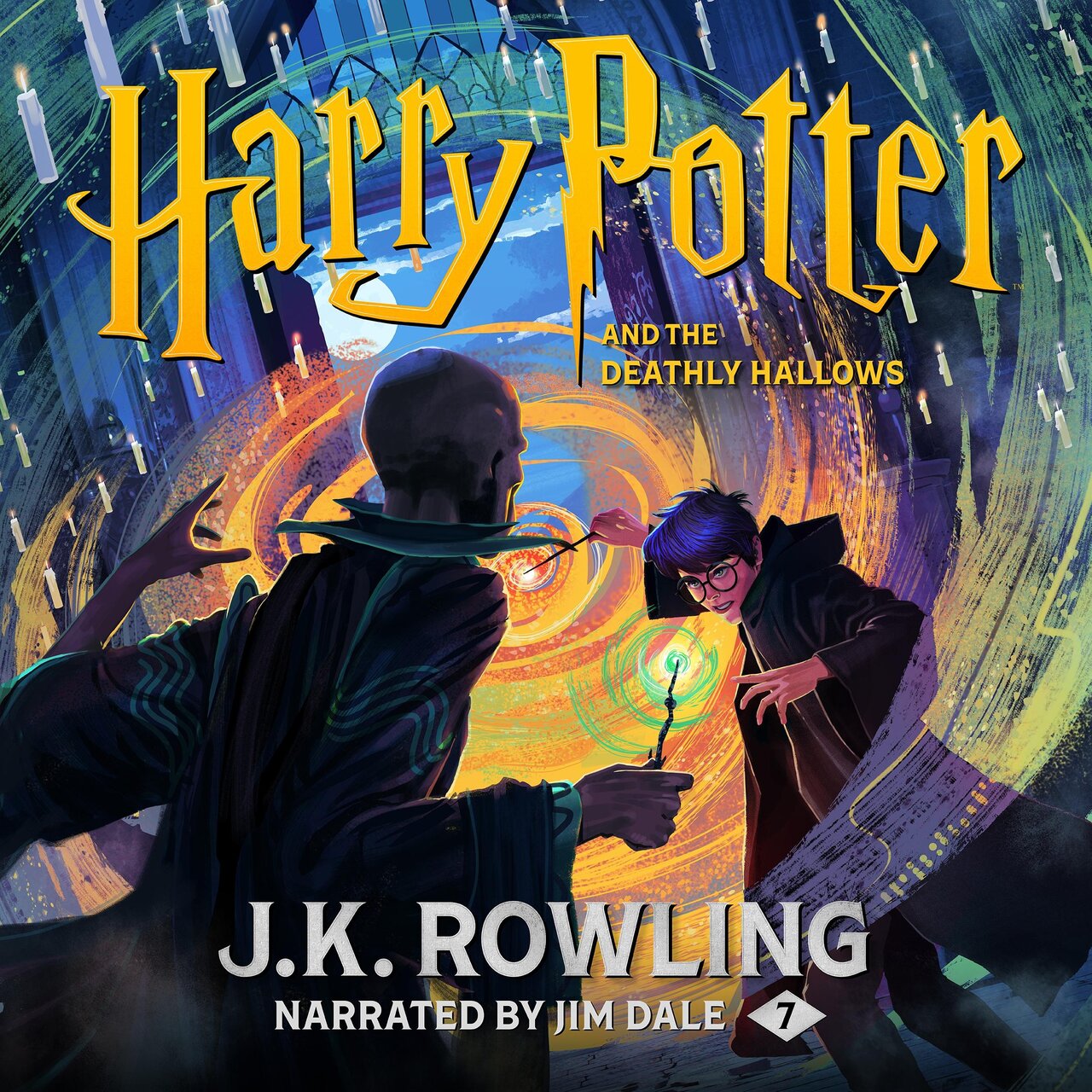 Audiobook cover for Harry Potter and the Deathly Hallows