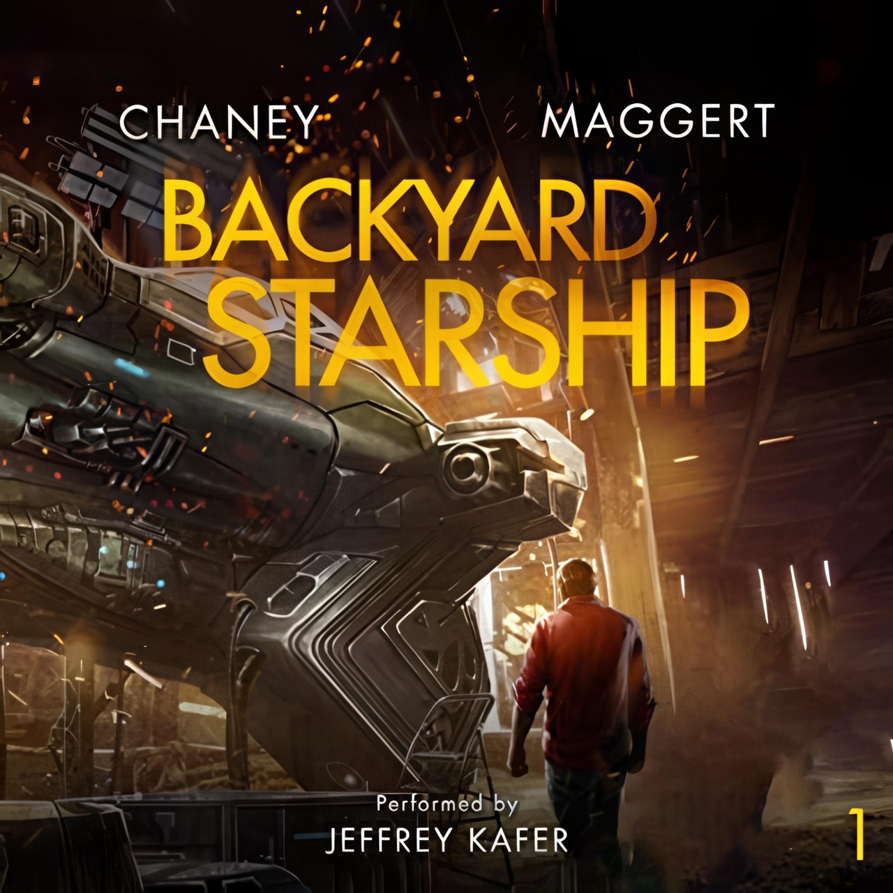 Audiobook cover for Backyard starship 