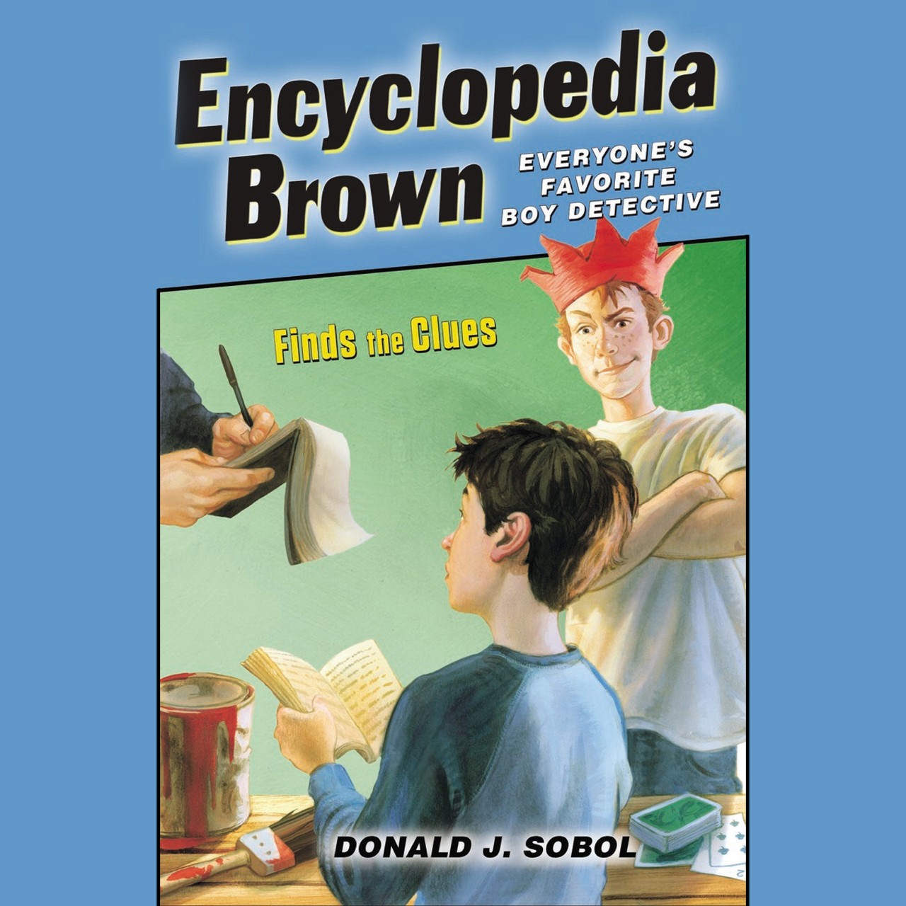 Audiobook cover for Encyclopedia Brown Finds the Clues