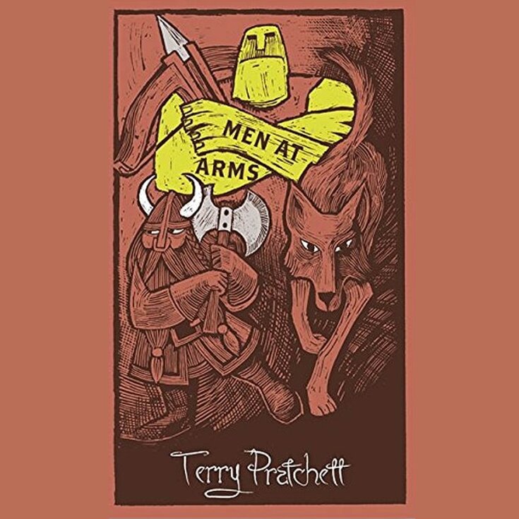 Audiobook cover for Terry Pratchett's Men at Arms: The Play