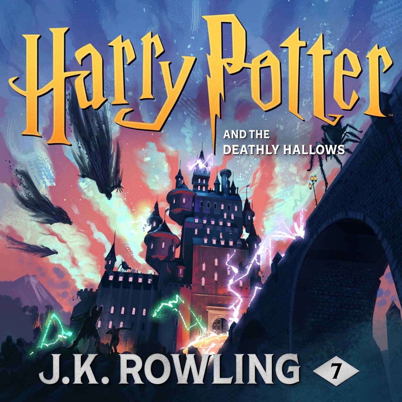 Audiobook cover for Harry Potter and the Deathly Hallows
