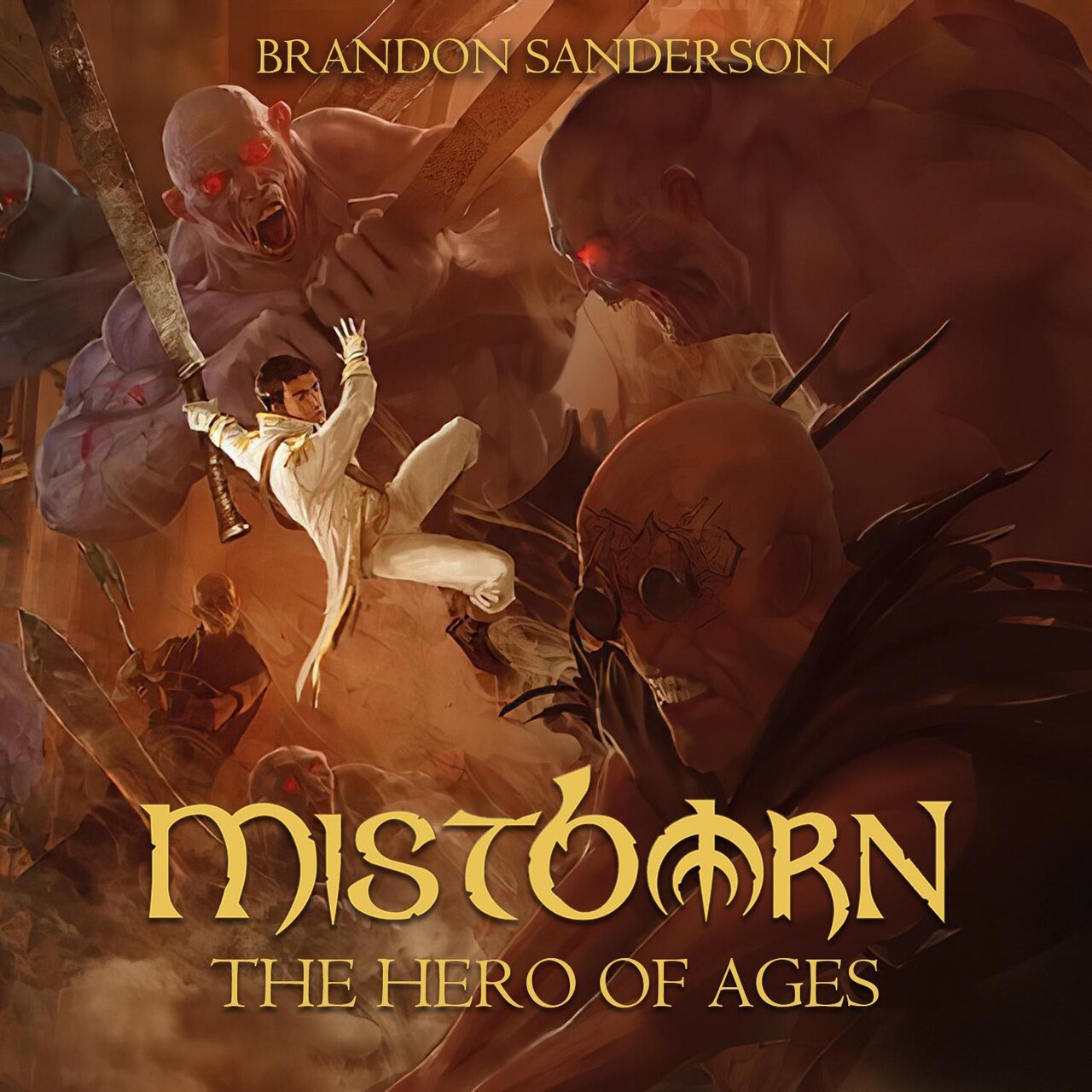 Audiobook cover for Mistborn 7 Books Collection Set by Brandon Sanderson (Final Empire, Well of Ascension, Hero of Ages, Band of Mourning, Alloy of Law, Shadows of Self & the Lost Metal)