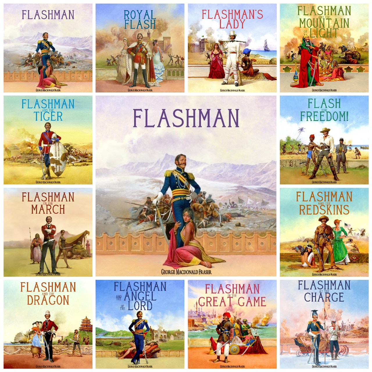 Audiobook cover for Flashman's first omnibus
