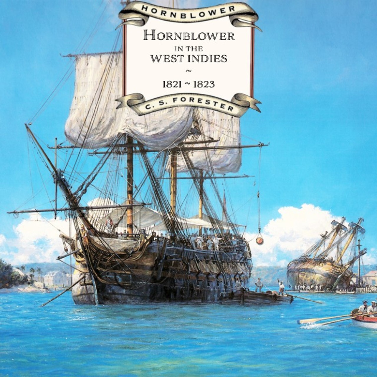 Audiobook cover for Admiral Hornblower in the West Indies