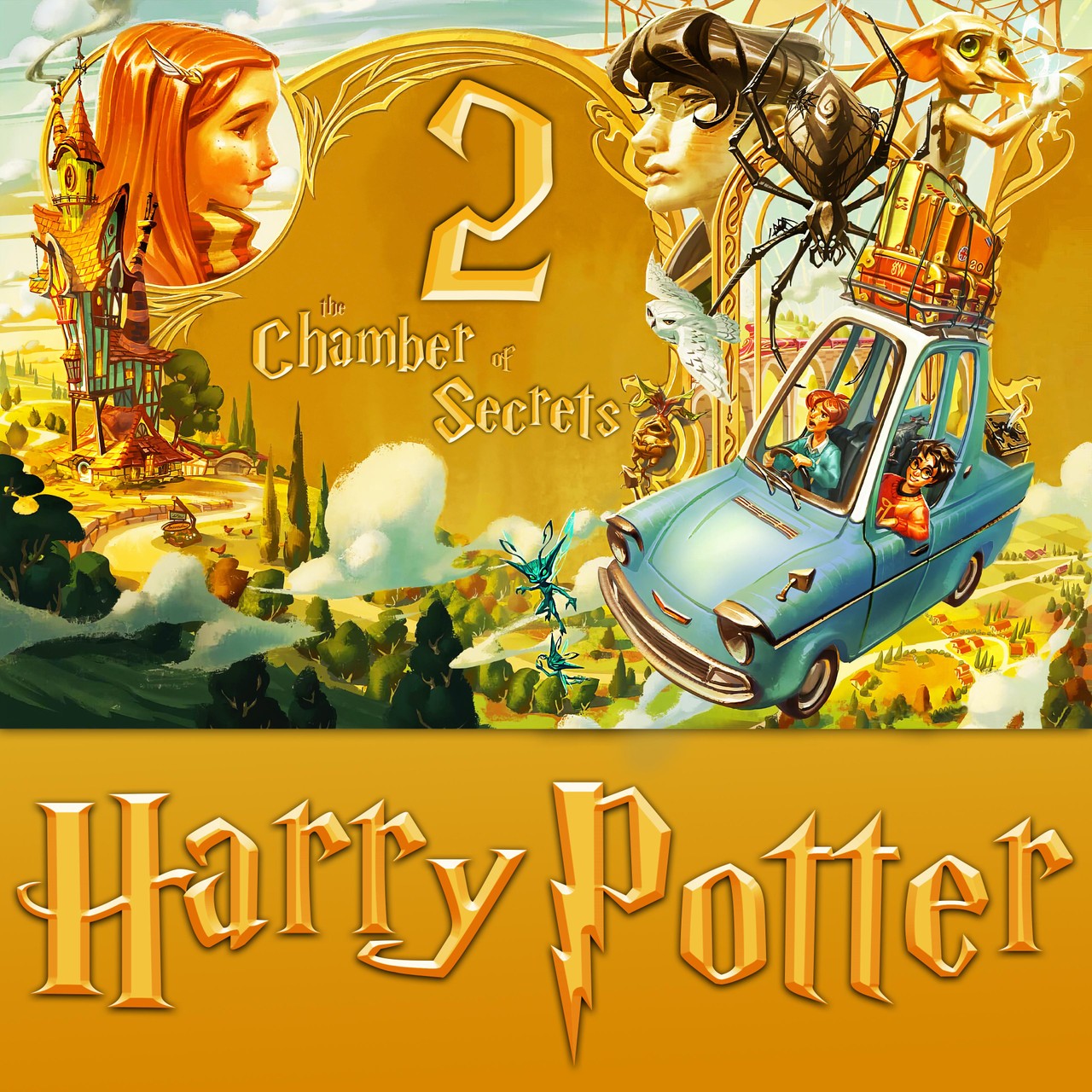 Audiobook cover for Harry Potter and the Chamber of Secrets