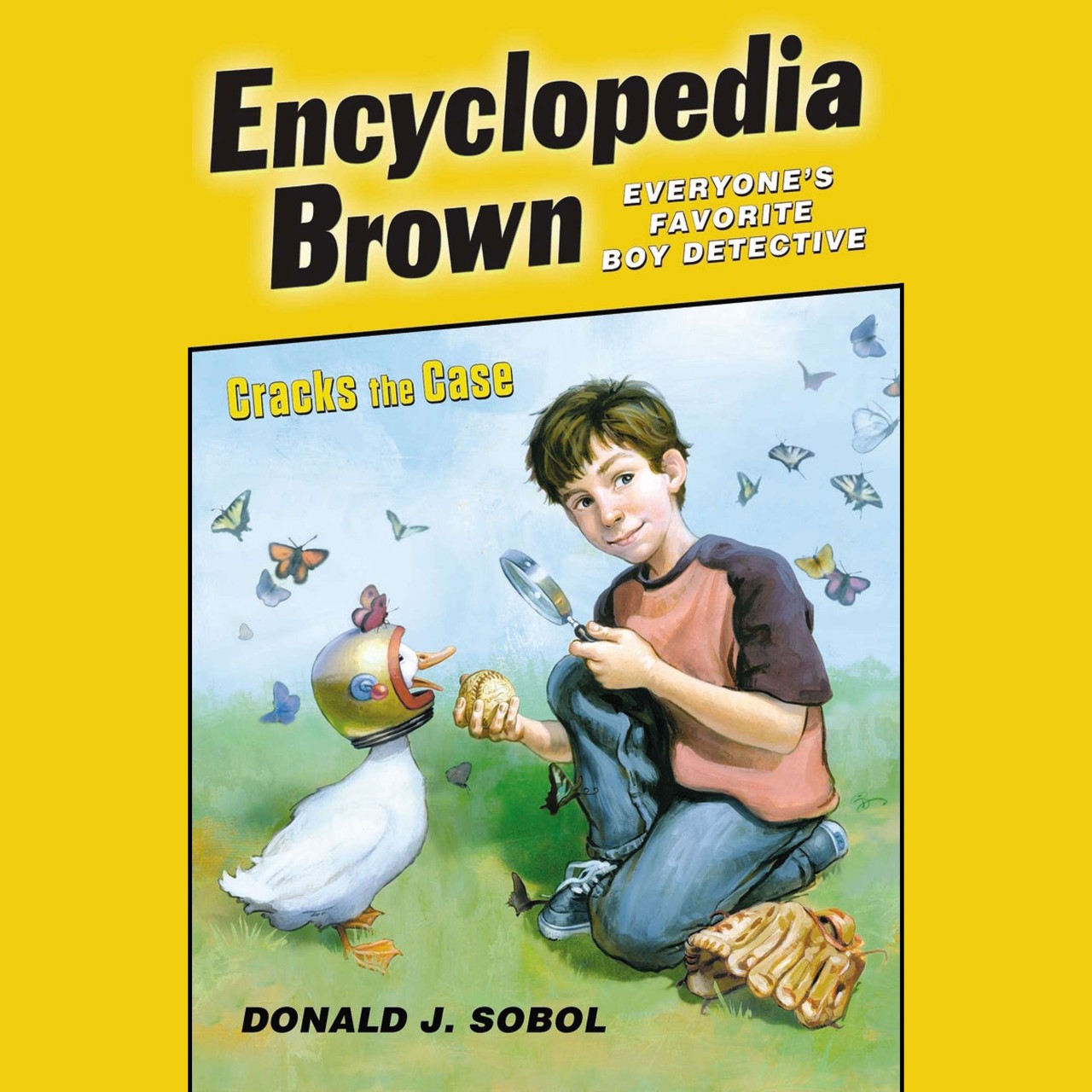 Audiobook cover for Encyclopedia Brown Cracks the Case