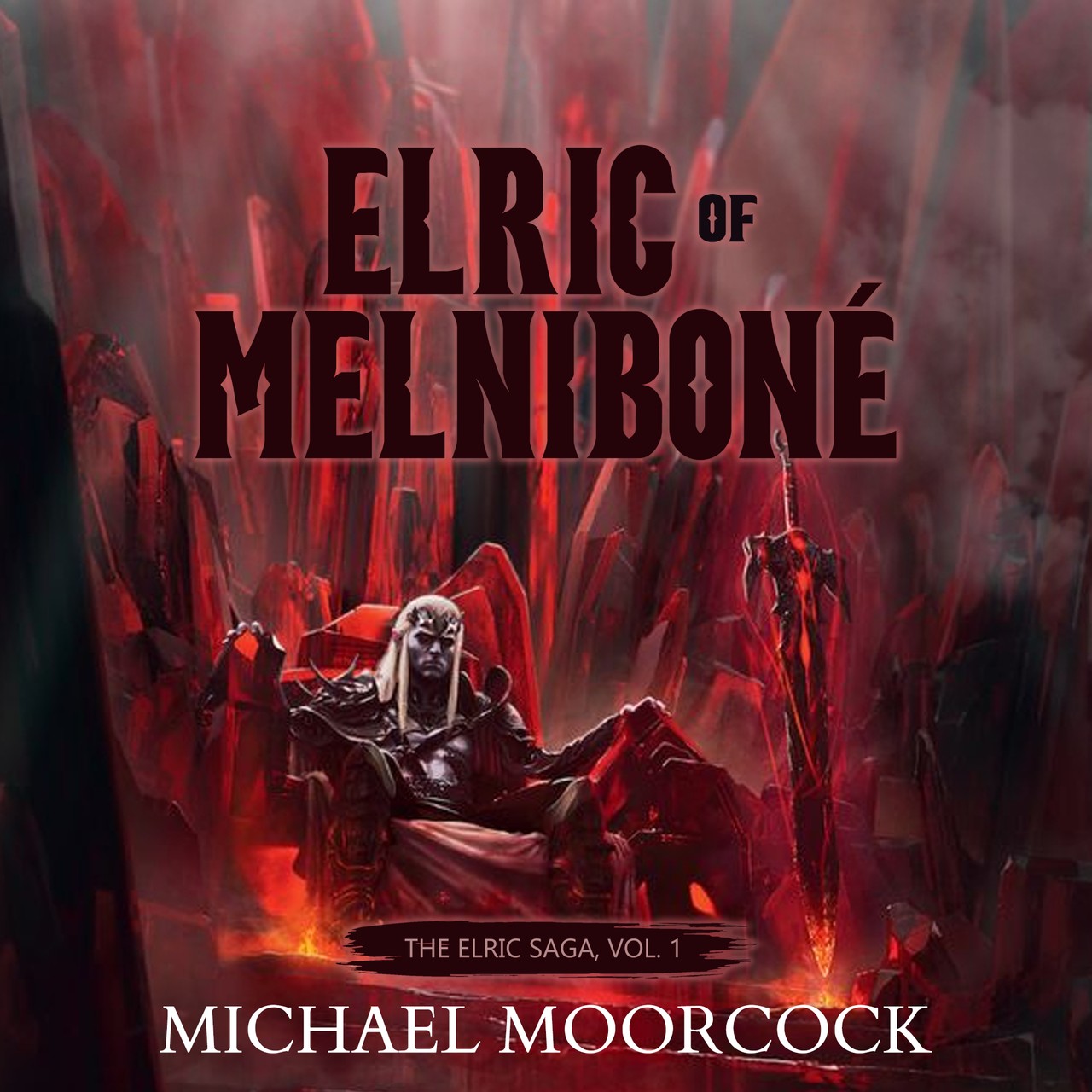Audiobook cover for Elric Saga Series,3 Book Collection Set,Elric of Melniboné,Stormbringer,the White Wolf ,by Michael Moorcock