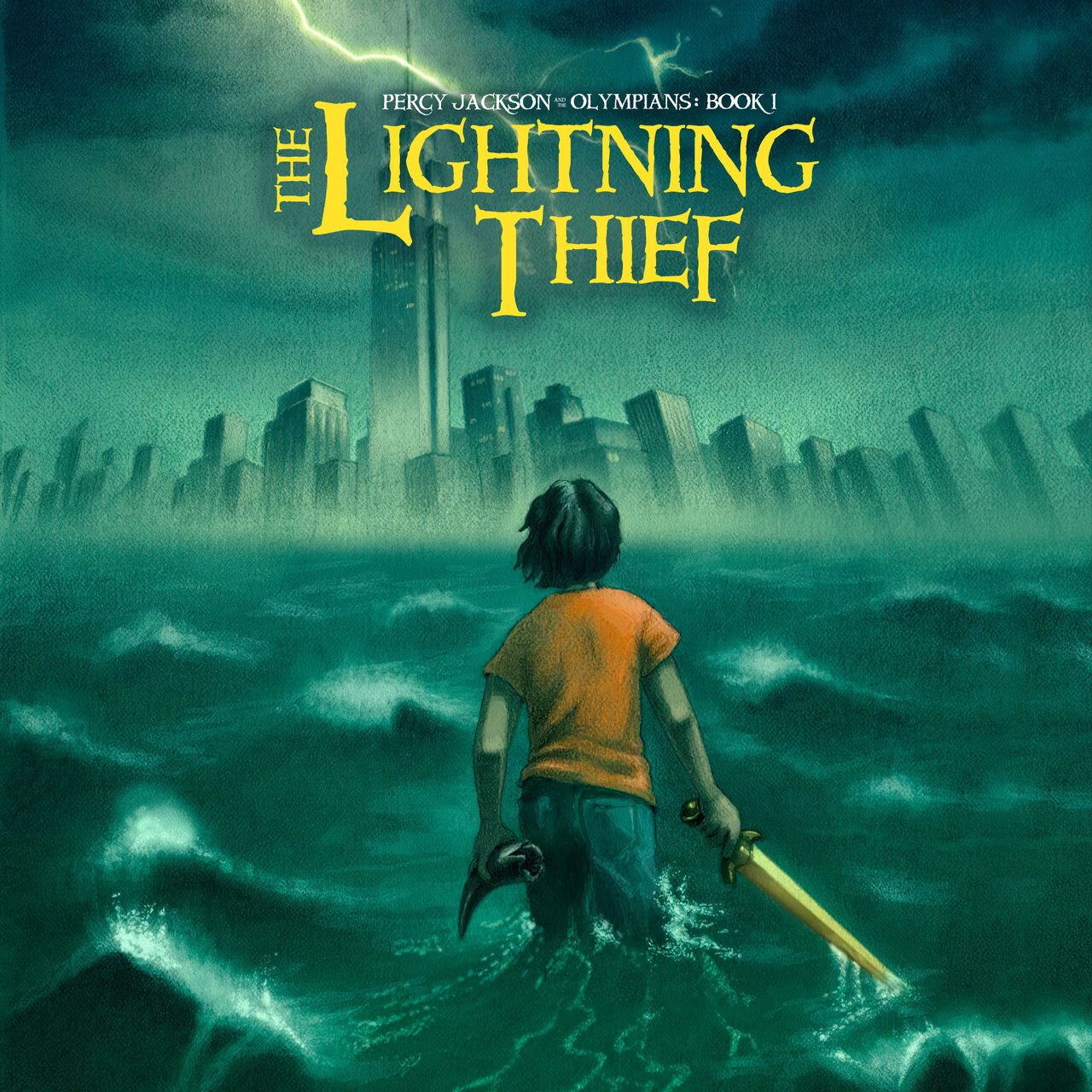 Audiobook cover for The Lightning Thief