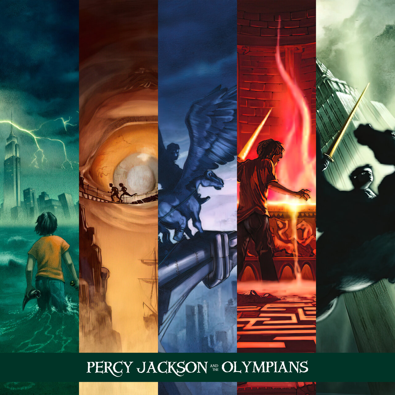 Audiobook cover for Percy Jackson and the Olympians Boxset