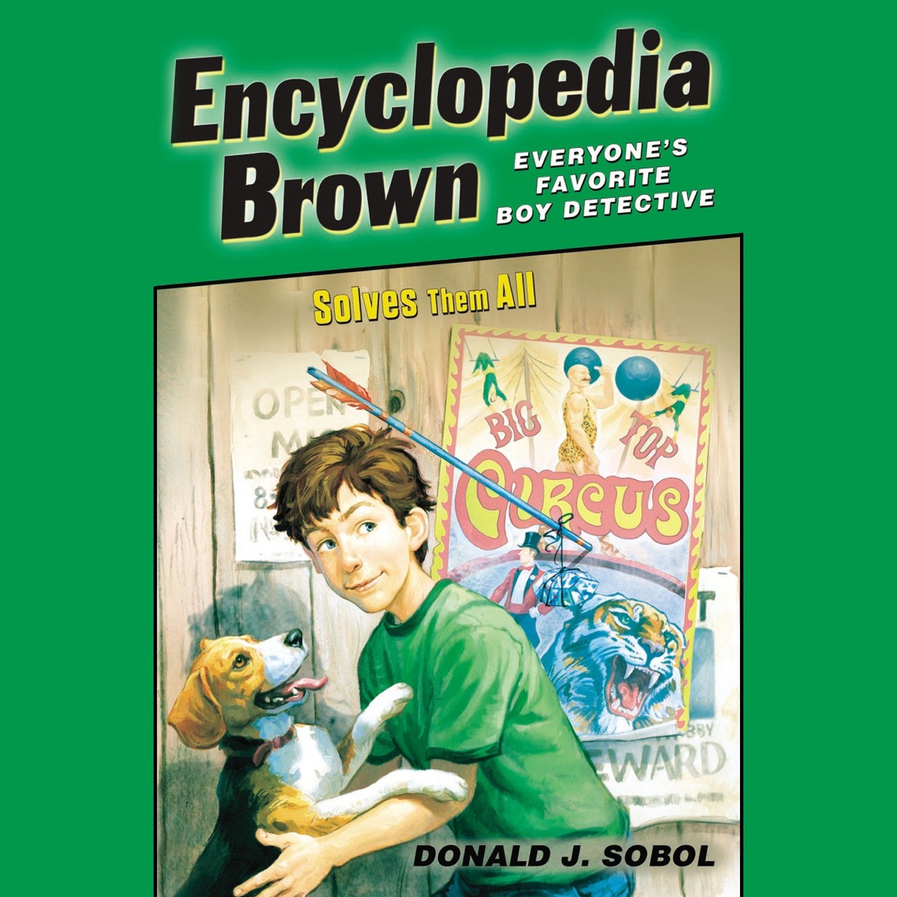 Audiobook cover for Encyclopedia Brown Solves Them All
