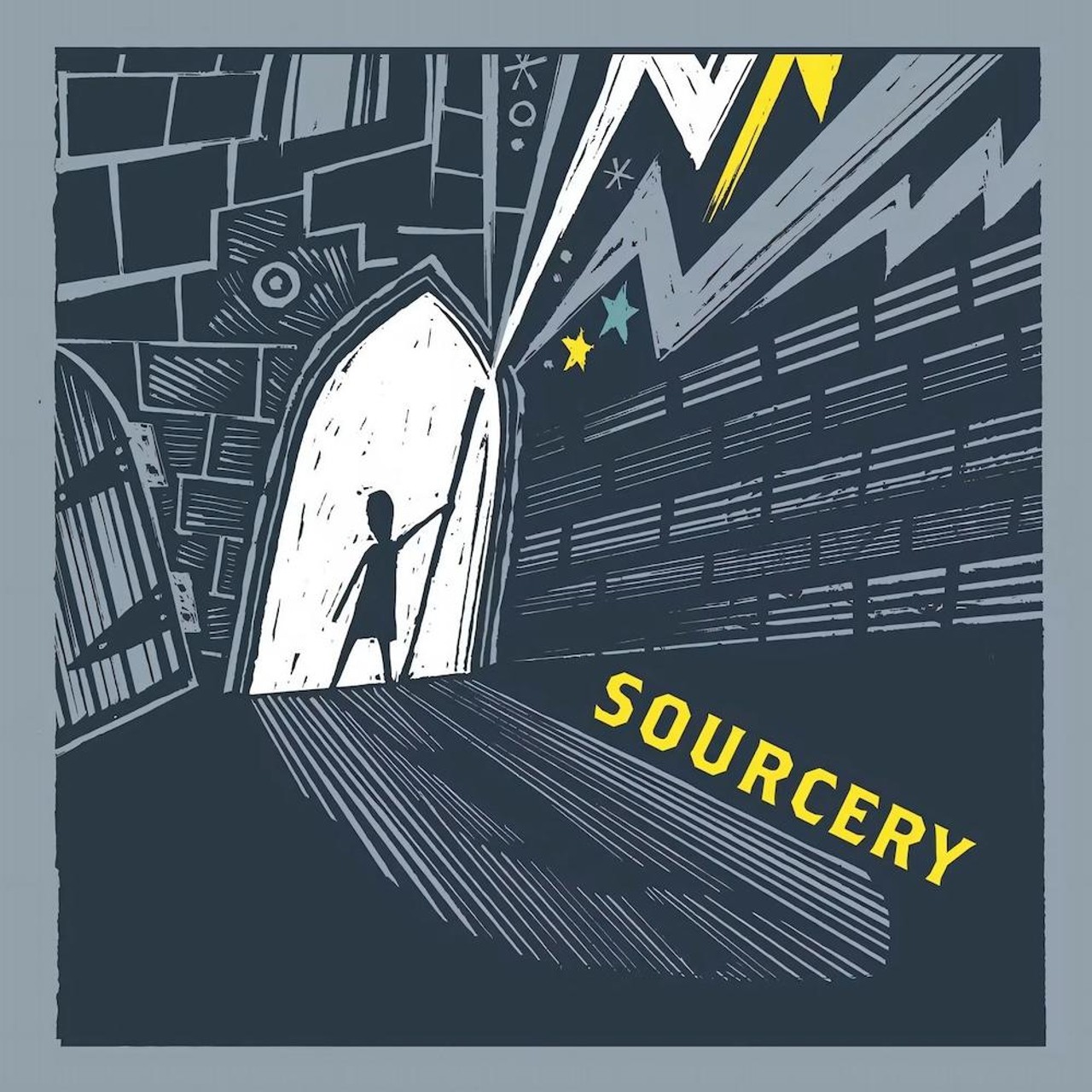 Audiobook cover for Sourcery
