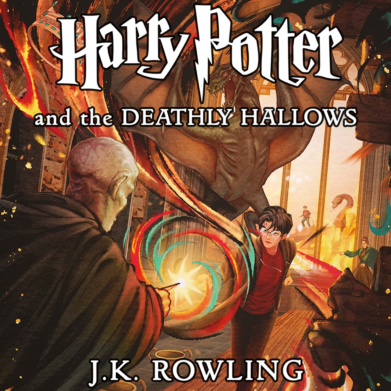 Audiobook cover for Harry Potter and the Deathly Hallows