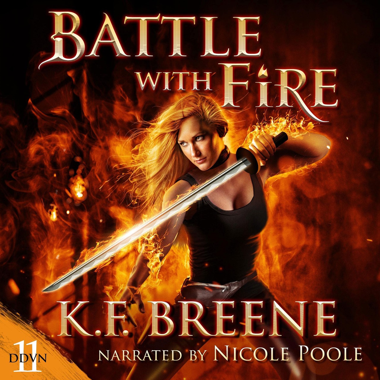 Audiobook cover for Battle With Fire (Demon Days, Vampire Nights World)