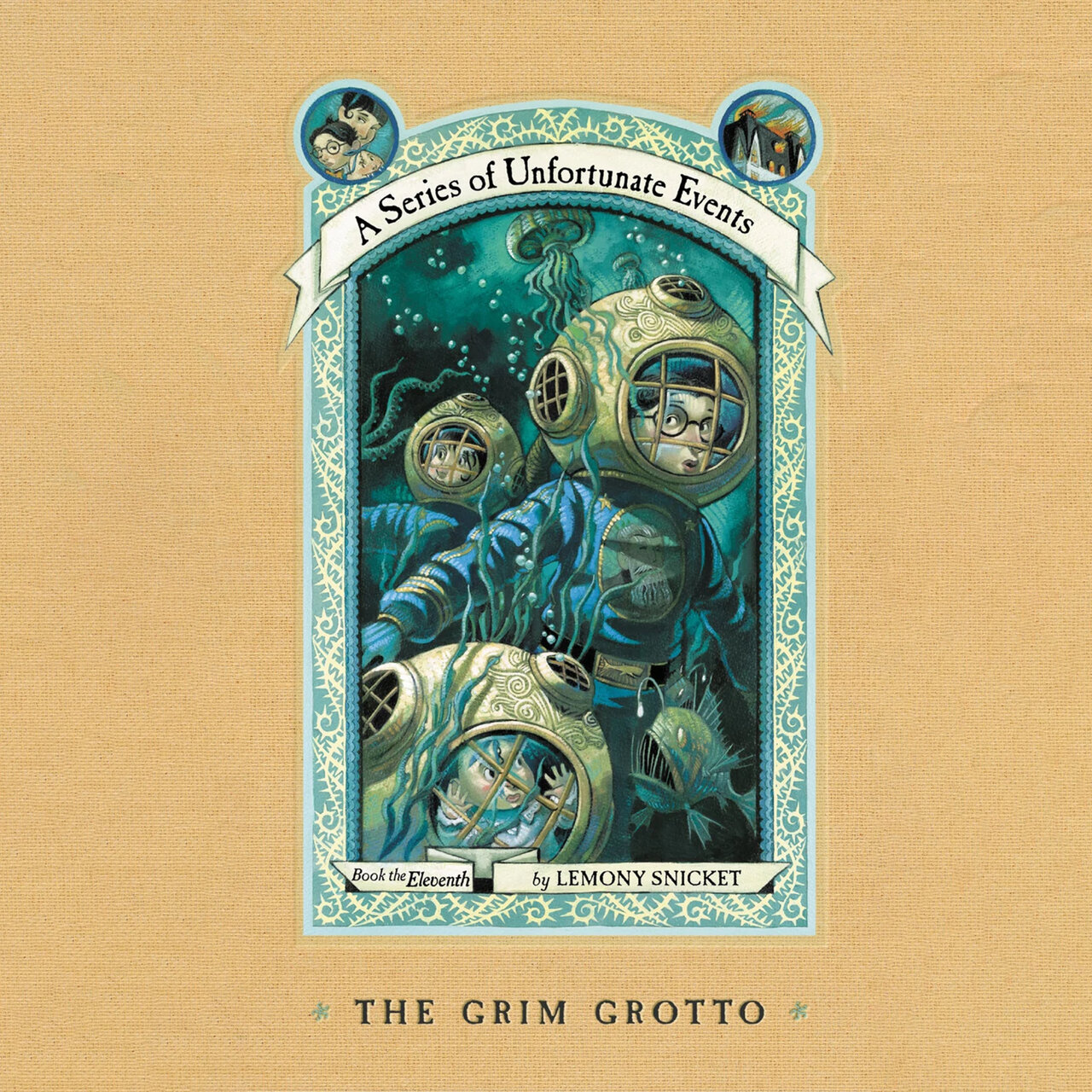Audiobook cover for The Grim Grotto