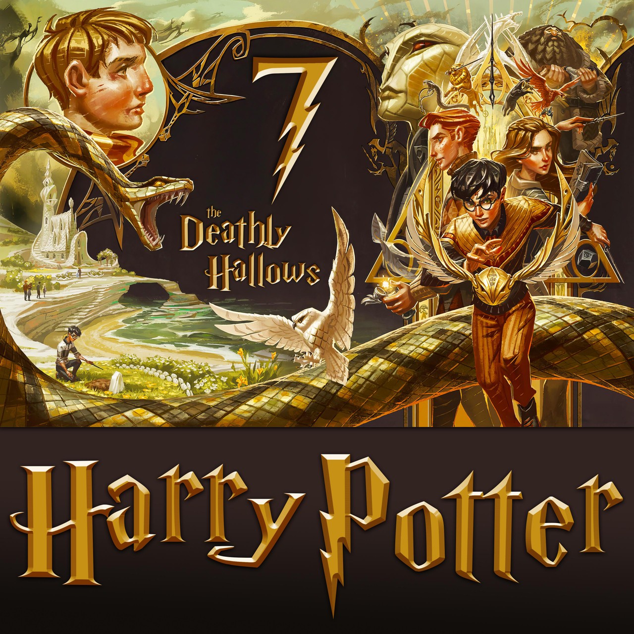 Audiobook cover for Harry Potter and the Deathly Hallows