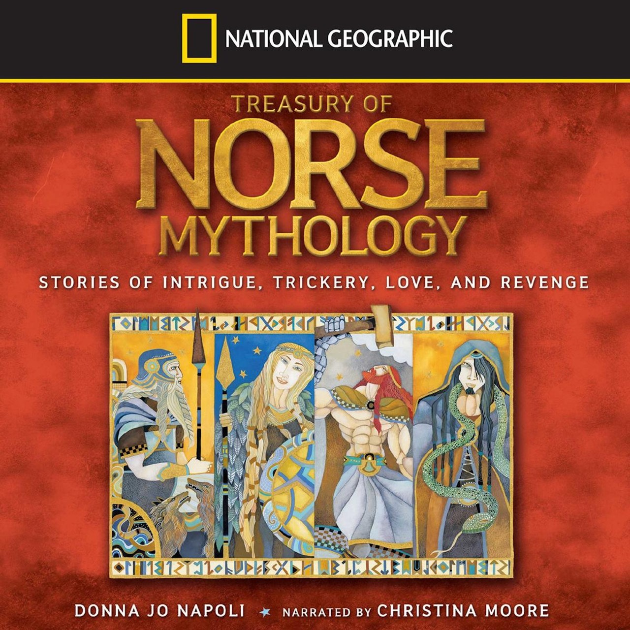 Audiobook cover for Treasury of Norse Mythology
