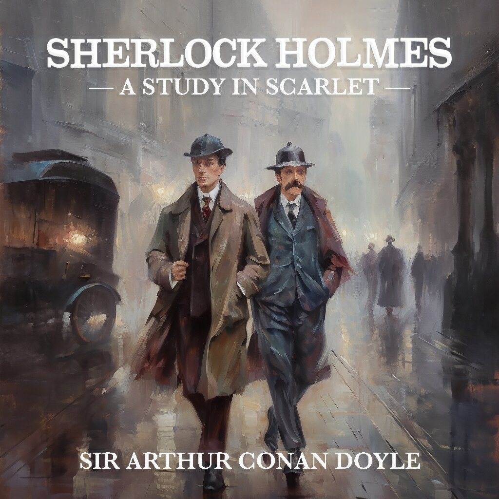 Audiobook cover for A Study in Scarlet