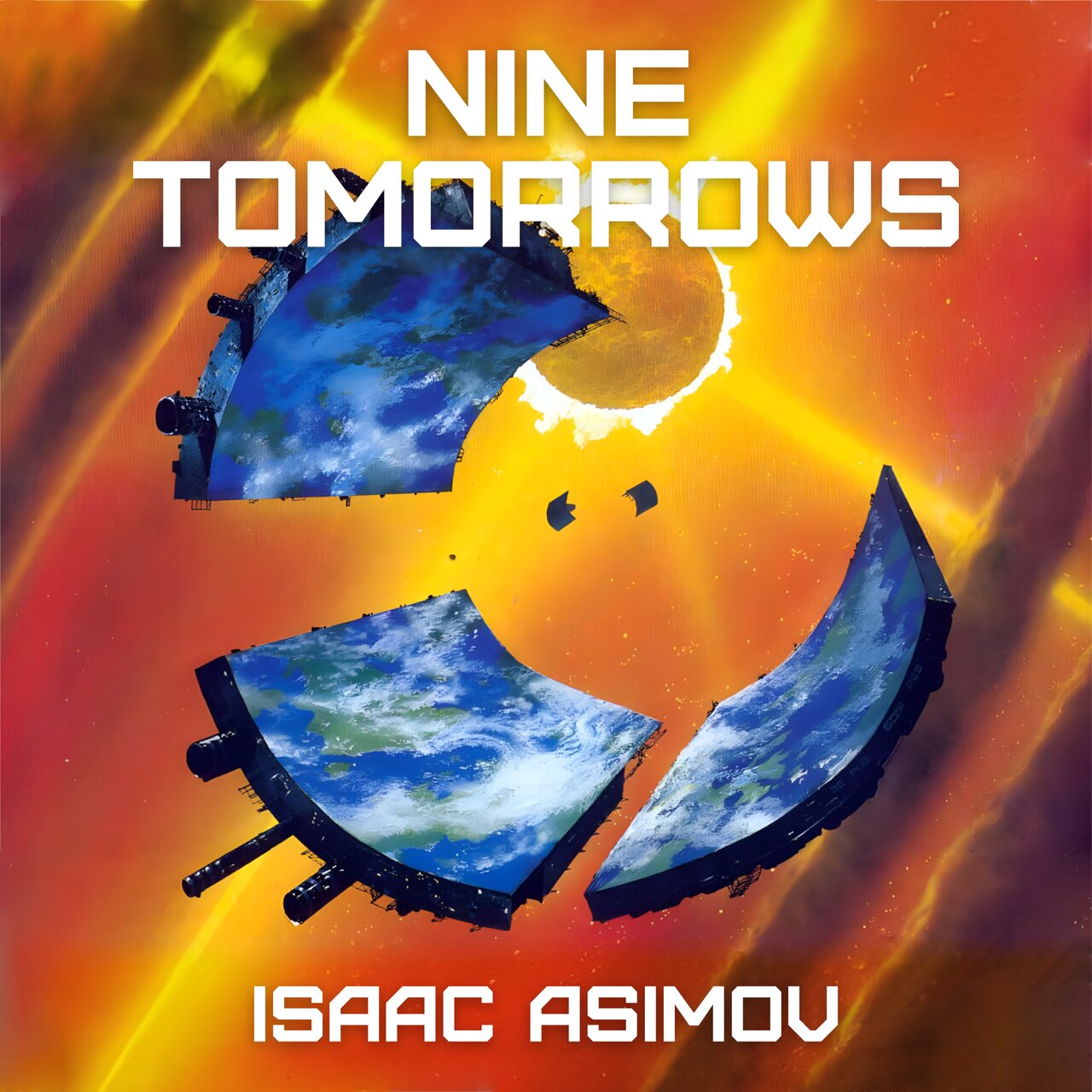 Audiobook cover for Nine tomorrows