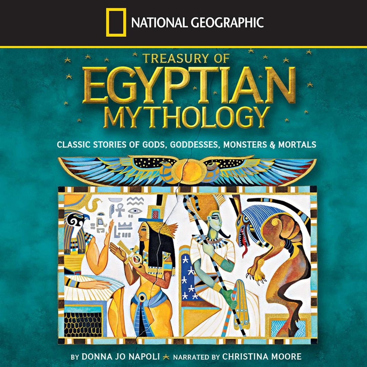 Audiobook cover for Treasury of Egyptian Mythology