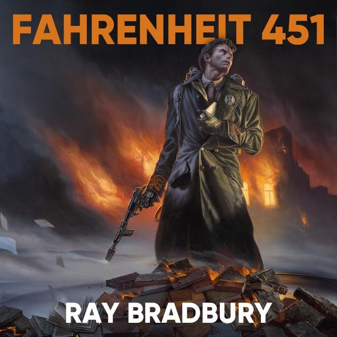 Audiobook cover for Fahrenheit 451