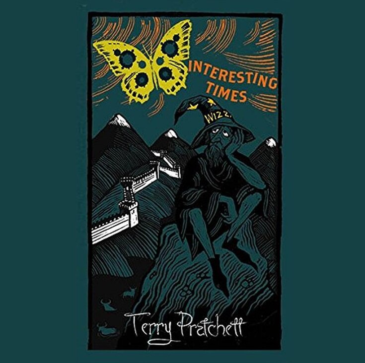 Audiobook cover for Terry Pratchett's Interesting times